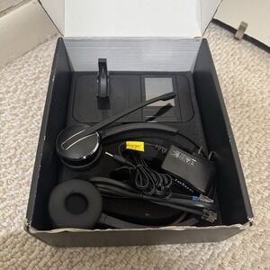 Jabra PRO 9400BS Black Wireless Headset W/ Base for Phone/PC AC Adapter Box